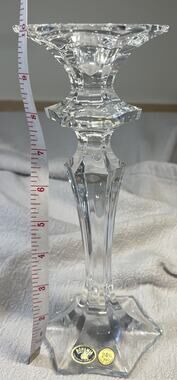 Bohemia Crystal Czech Candle Holder 10” Lead Crystal Taper Candle